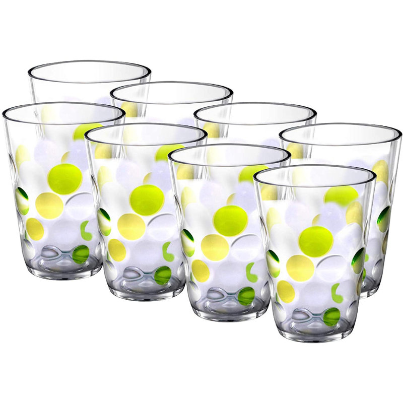 fedigorlocn Acrylic BreakResistant Drinking Glasses Dishwasher Safe